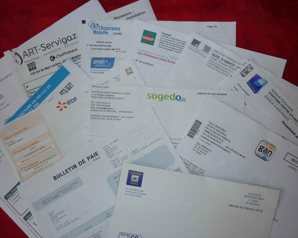 tri papiers factures